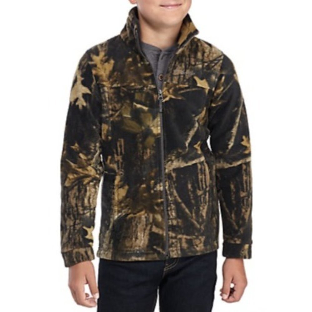 Boy's Columbia fleece camo zip up jacket